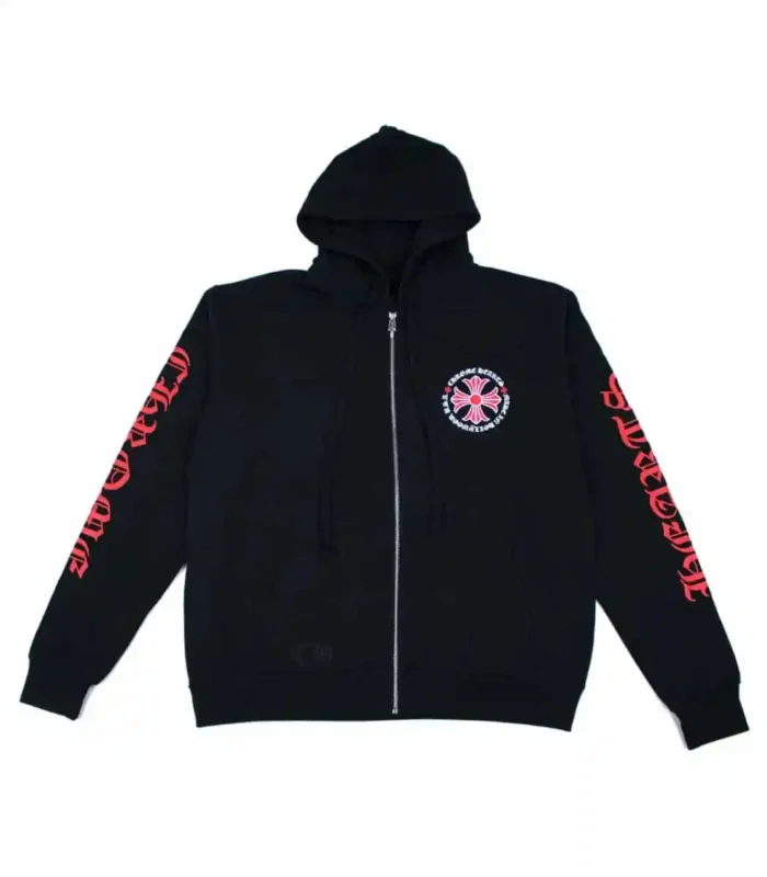 Chrome Hearts Made In Hollywood Cross Zip Up Hoodie