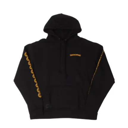 Chrome Hearts Black & Yellow Cross Logo Hoodie