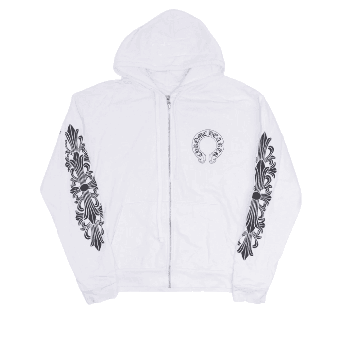 Chrome Hearts Horseshoe Logo Zip-Up Hoodie