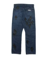 Chrome Hearts Cross Patch Turbo Diesel Fleur Knee Jeans